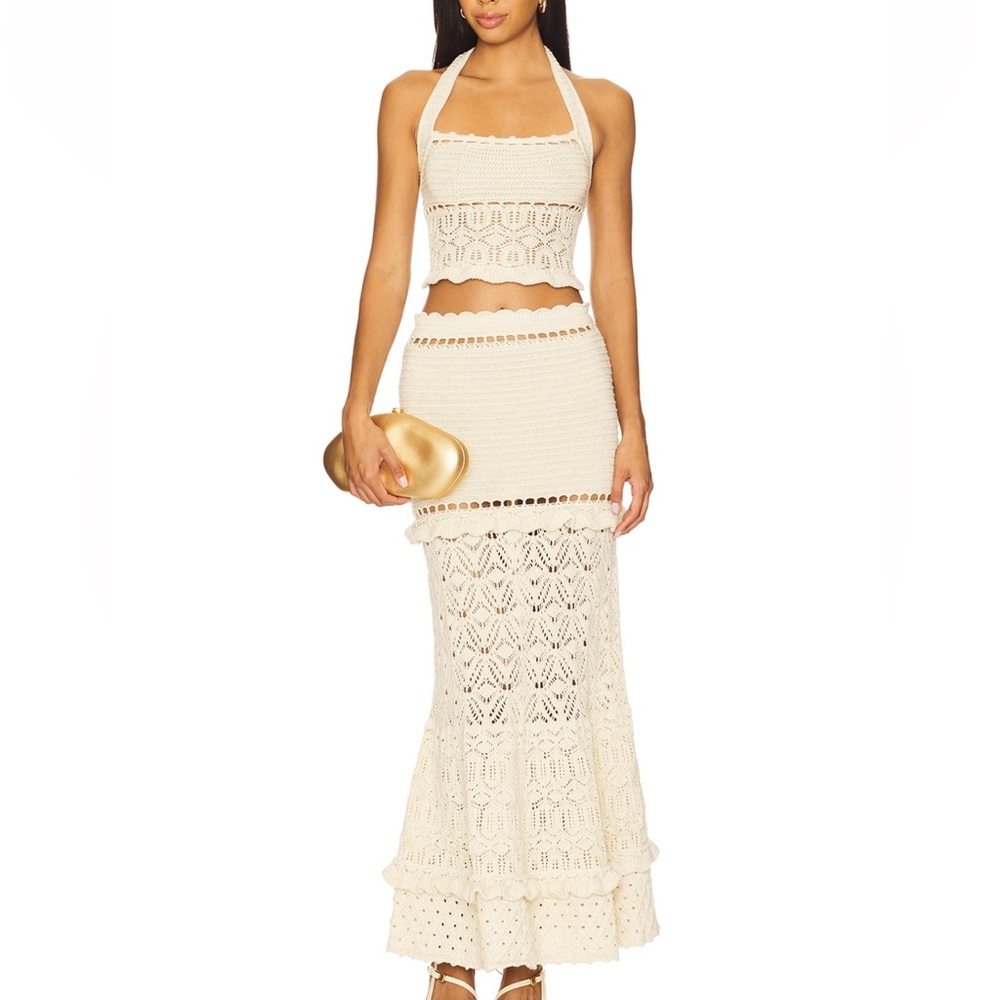 Retrofete Ivory & Gold Crochet set